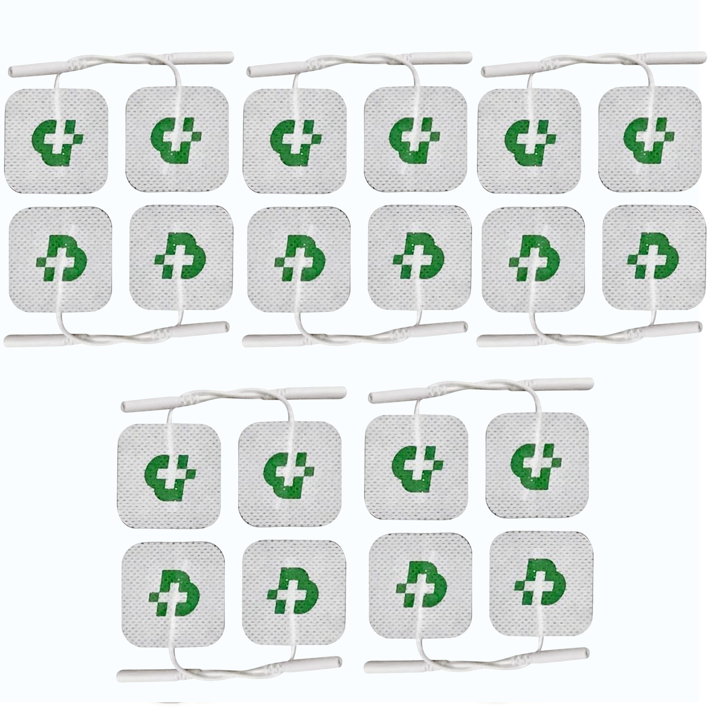 TESMED Top-Ausrüstung: Set mit 27 Elektroden (20 Elektroden 50x50mm + 4 Elektroden 50x100mm + 1 Tesmed ABS Pad + 2 Tesmed Knee), Kompatibel mit Allen Marken von Elektrostimulationsgeräten mit 2-mm-Steckverbindern