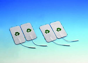 TESMED Elektroden Pads für TENS und EMS Reizstrom-Geräte mit 2mm-Stecker-Anschluss, selbstklebend, 16 Stück (8 Elektroden mit 50x50mm, 8 Elektroden mit 50x100mm)